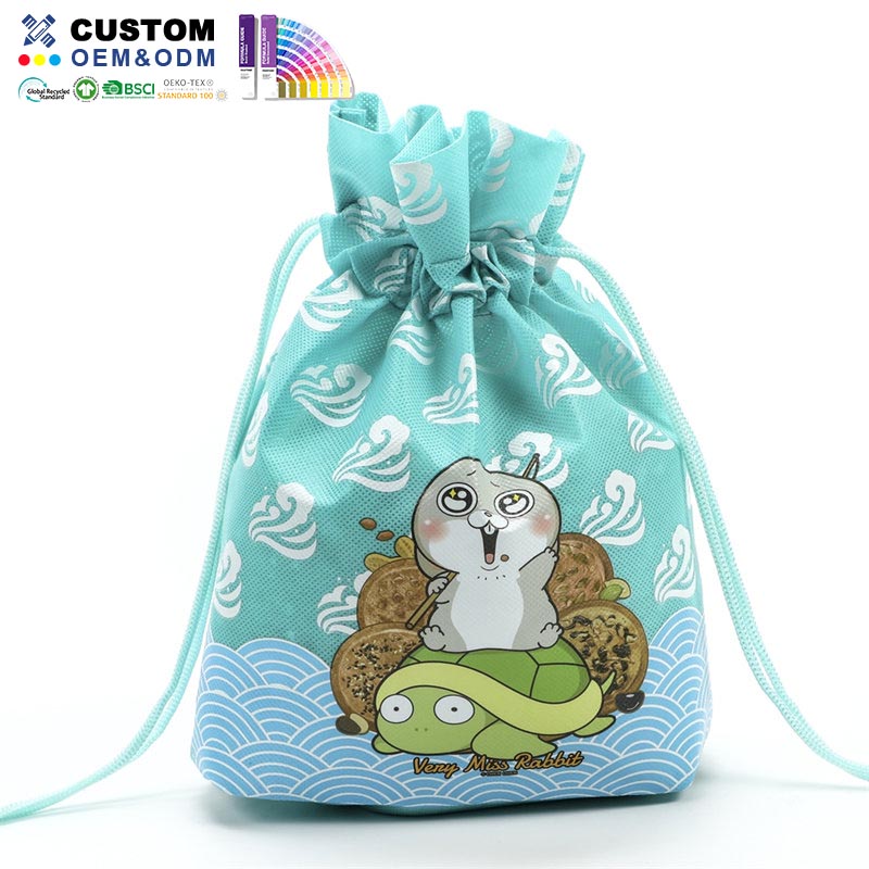 Borsa con coulisse con stampe di cartoni animati