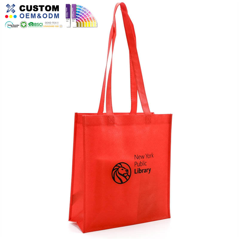 Shopper in tessuto non tessuto non laminato Pp rosso