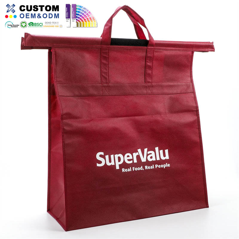 Borsa in tessuto non tessuto per carrello trolley rosso