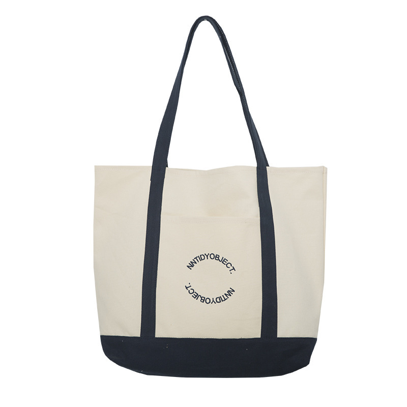 Borsa tote per la spesa bicolore